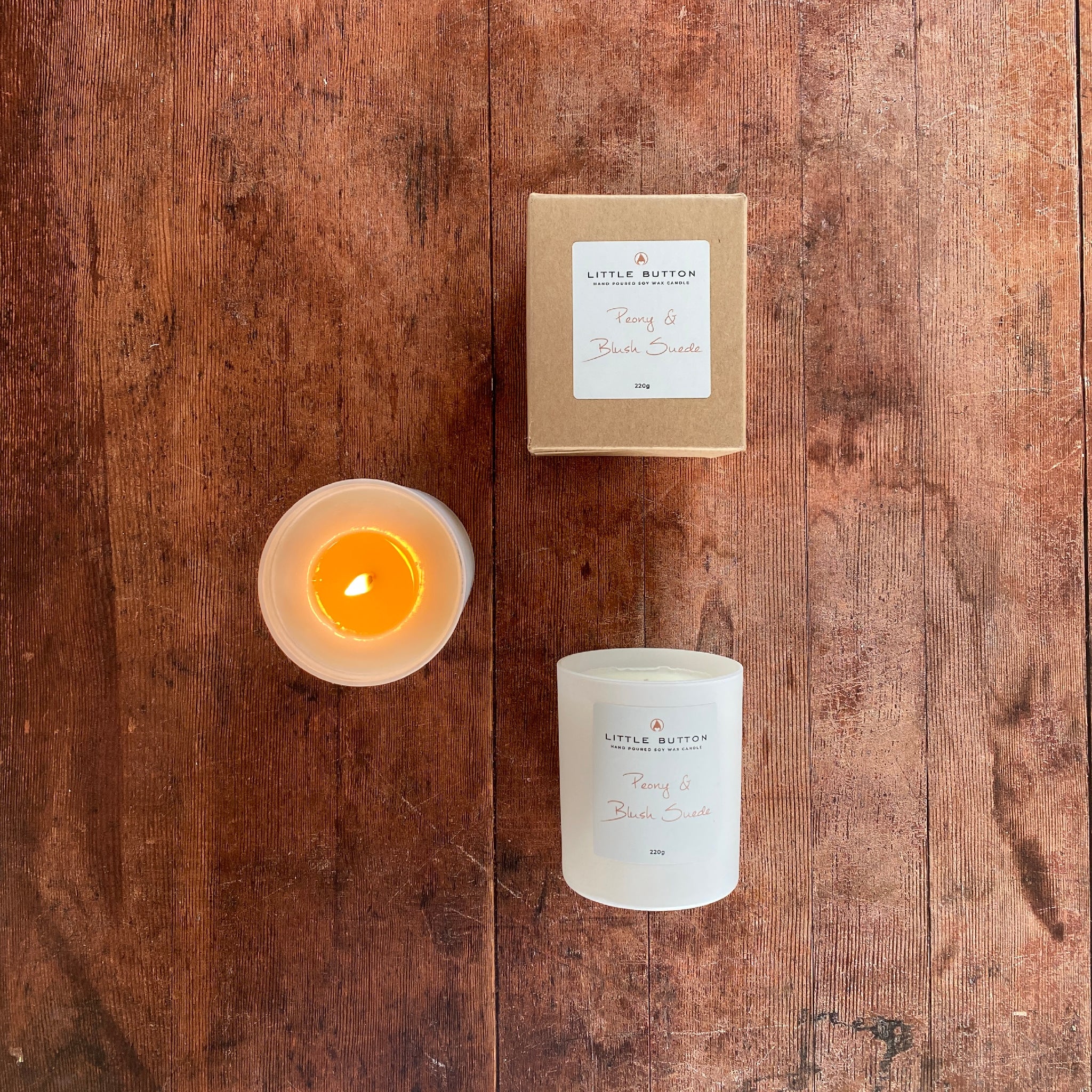 Peony & Blush Suede Soy Candle